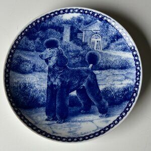 Vintage Tove Svendsen Fine Denmark Porcelain Collectors Plate: Standard Poodle